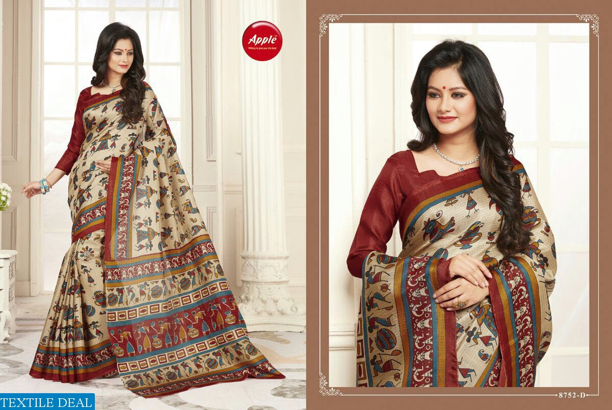 apple madhubani vol-5 wholesale cotton silk saree